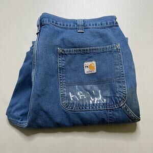 Carhartt FR Jeans Mens 34x28 Blue Denim Carpenter Utility Work distress Y2K